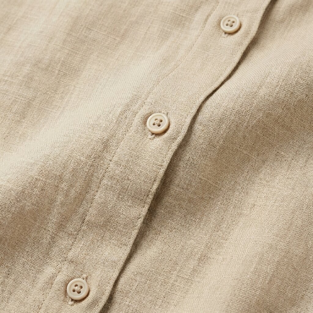 フレンチリネン 七分袖レギュラーカラーシャツ - 6