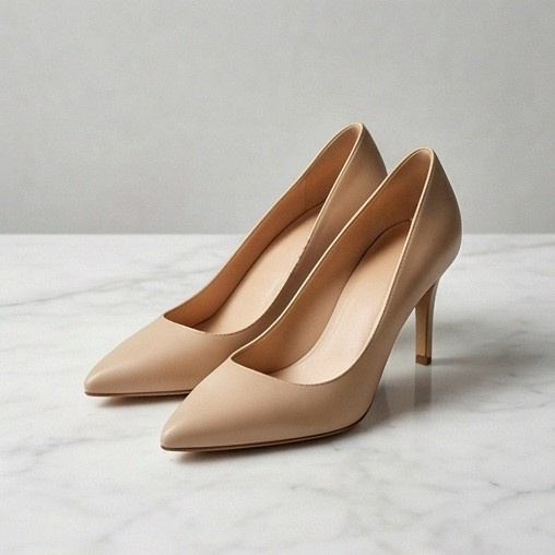 シルエット美人プレーンパンプス（ベージュ）