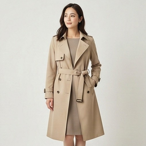 撥水トレンチコート（ベージュ）